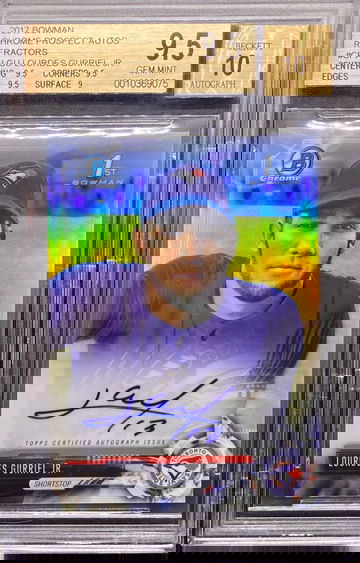 2017 Bowman Chrome Prospect Auto Refractors /499 Lourdes Gurriel Jr BGS 9.5/10