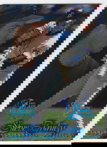 1997 FLAIR SHOWCASE LEGACY ROW 1 - 054 OF 100 STEVE FINLEY # 96