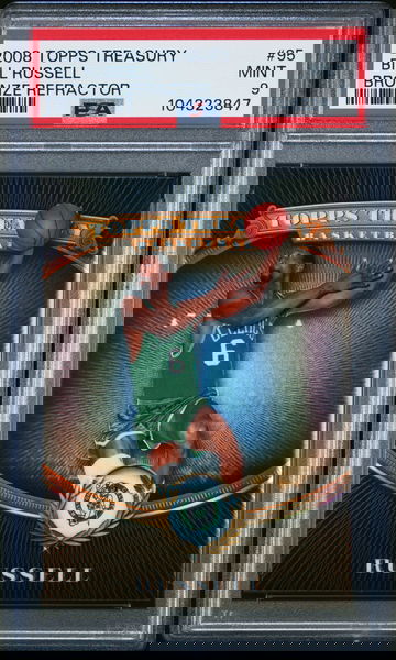 2008-09 Topps Treasury Refractors Bronze #95 Bill Russell / 999 PSA 9 POP 1 🎆