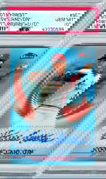 2019 Finest - Origins Autograph - Steve Carlton HOF PSA 10 Gem-Mint PSA Population 1 Ultra RARE!!!