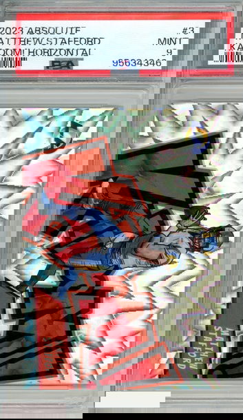 2023 PANINI ABSOLUTE KABOOM! HORIZONTAL MATTHEW STAFFORD #3 RAMS PSA 9 MINT