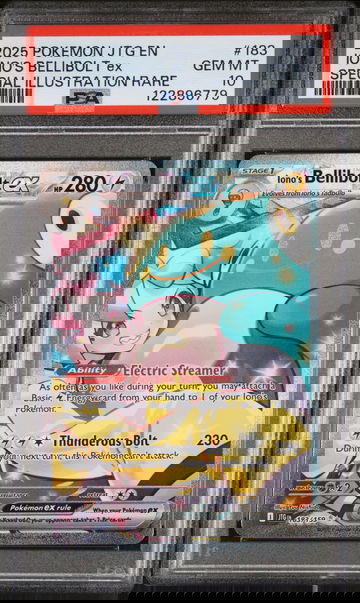 2025 Pokemon #183/159 Iono's Bellibolt ex Special Illustration Rare PSA 10