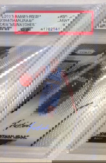 2017-18 Panini Prizm Rookie Signatures Jonathan Isaac PSA9