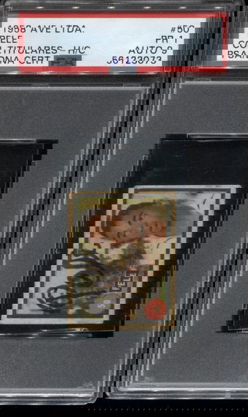 1958 Ave Ltda Colecao Titulares #50 Pele RC Auto PSA 1 DNA 9 