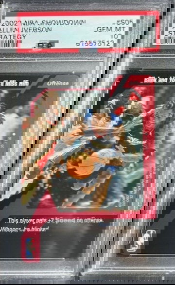 2002 NBA Showdown Allen Iverson Blink And You'll Miss Him PSA 10 GEM MINT 76ers