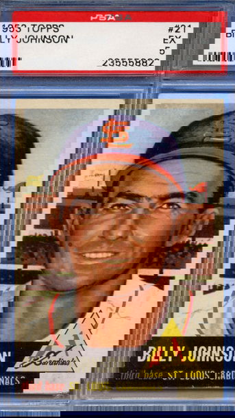 1953 Topps Billy Johnson PSA 5 EX