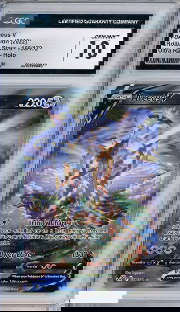 2022 POKEMON BRILLIANT STARS ARCEUS V #166 ULTRA RARE HOLO CGC 10