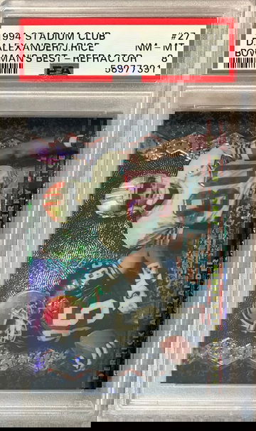 1994 Stadium Club Bowman’s Best Refractor Jerry Rice & Derrick Alexander #27 - PSA 8 