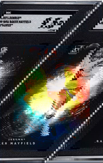 2021 Panini Donruss Case Hit Night Moves Baker Mayfield SGC 9.5 MT+ 