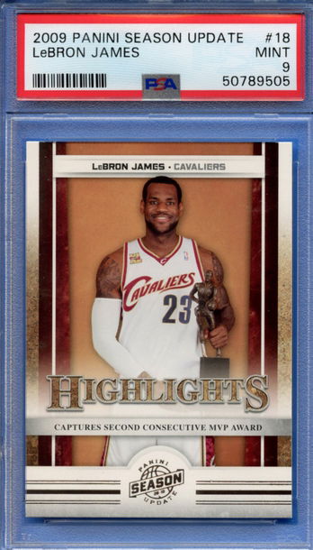 2009 Panini Season Update Lebron James #18 PSA 9 MINT