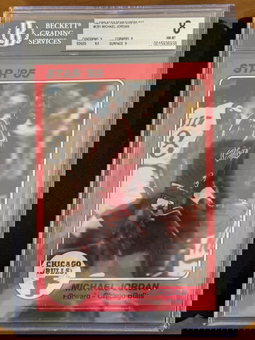 1985 Star Team Super 5x7 Michael Jordan #CB1 BGS 8 