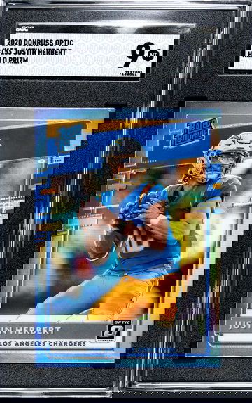 2020 Donruss Optic #153 Justin Herbert RC Holo Prizm SGC 9 MINT