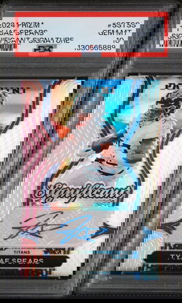 2024 Panini Prizm Significant Signatures Tyjae Spears #SSTSS PSA 10