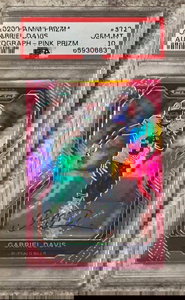 Gem Mint PSA 10 2020 NFL Prizm Gabriel Davis RC Rookie PINK Prizm Auto
