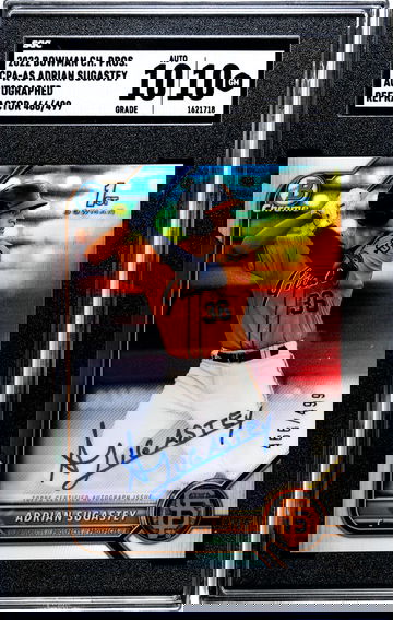 2022 Bowman Chrome Adrian Sugastey 1st Auto Refractor CPA-AS numbered 466/499