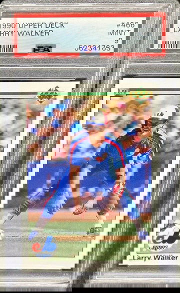 1990 Upper Deck Larry Walker RC #466 *PSA 9 Mint* HOF 2020 Inductee Expos Rookie