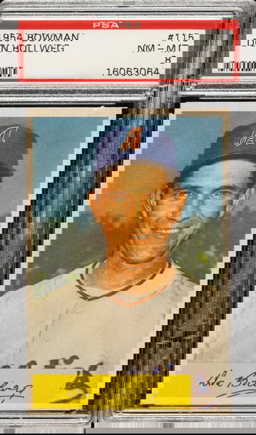 1954 Bowman #115 Don Bollweg Philadelphia A's PSA 8 NM/MT