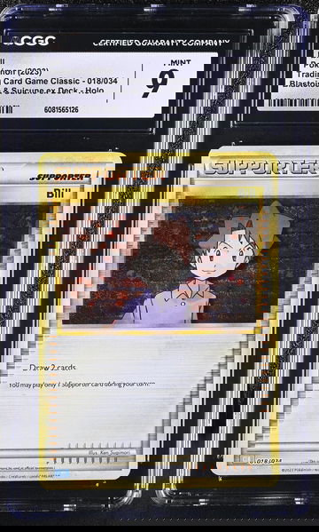 2023 Pokémon Trading Card Game Classic Trainer Bill #018/034 Holo CGC 9