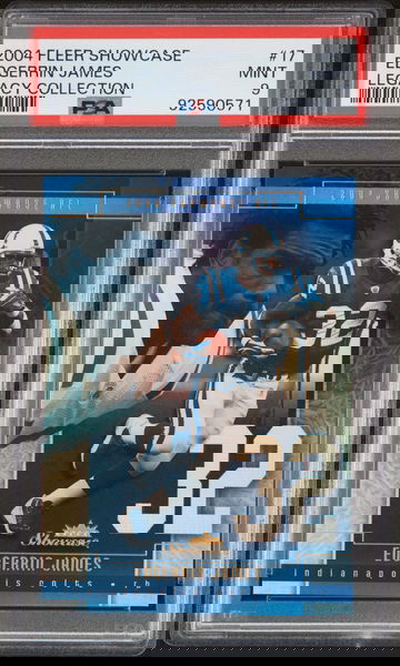 2004 FLEER EDGERRIN JAMES SHOWCASE LEGACY COLLECTION #17 PSA 9 FT.A1.03