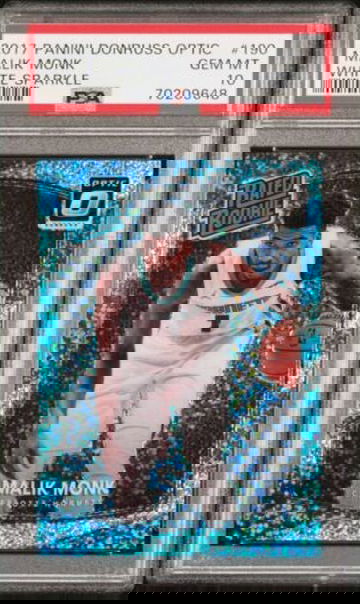 2017 Donruss Optic - Malik Monk - WHITE SPARKLE SSP Rookie PSA 10 Pop 2 