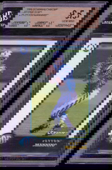 1998 Bowman Chrome Refractor Peyton Manning BGS 9.5