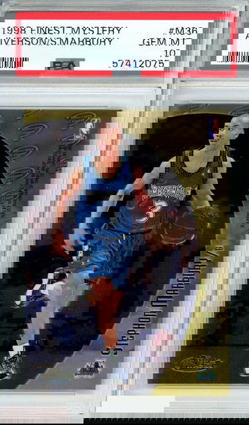 1998 FINEST MYSTERY ALLEN IVERSON STEPHEN MARBURY #M36  POP 1! PSA 10 GEM MT