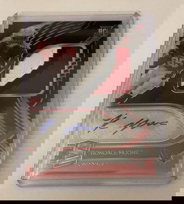 2021 SPECTRA RONDALE MOORE ROOKIE PATCH AUTO RPA /125 
