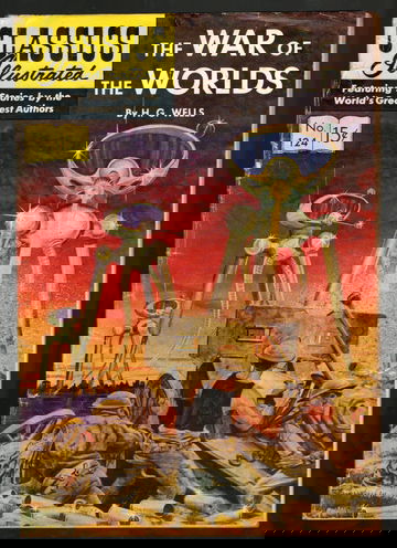 1955 Jan Classics Illustrated the War of the Worlds 1st Print HRN 124 VG Condition Rare