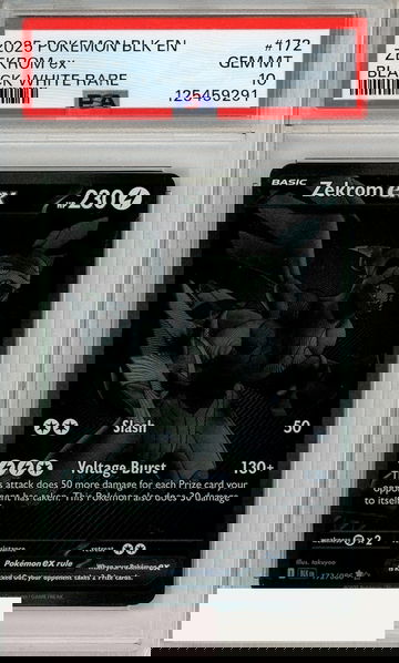 2025 PKEMON BLK EN-BLACK BOLT ZEKROM EX #172 BLACK WHITE RARE PSA 10