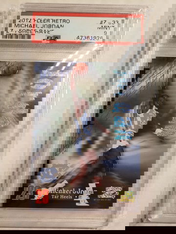 2012 Fleer Retro Z - Force Rave MICHEAL JORDAN PSA 9 #'d /399