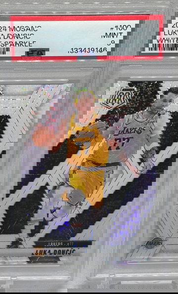 2024 Mosaic Luka Doncic White Sparkle Prizm PSA 9 MINT POP 1