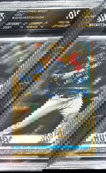 2019 Topps Update Keston Hiura gold pop 1