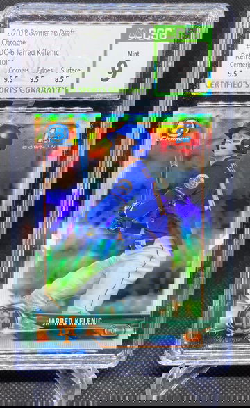 2018 Bowman Draft Chrome Jarred Kelenic Refractor 1st Bowman CSG 9 with (3) 9.5’s 