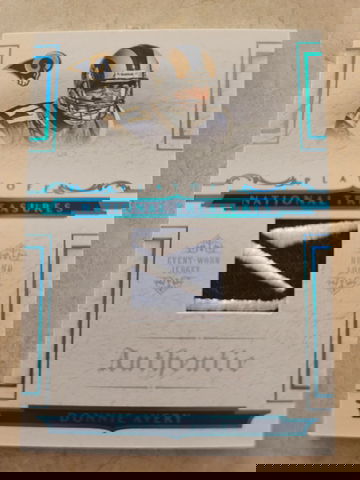 Donnie Avery RC 2008 National Treasures Reebok Brand Logo Holo Gold Jersey Patch /10 