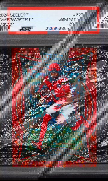 2024 Panini Select Red Disco Xavier Worthy #32 /49 PSA 10