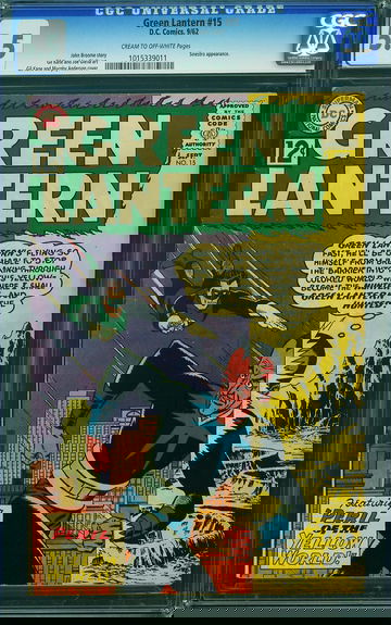 GREEN LANTERN #15, CGC 5.5 FN-