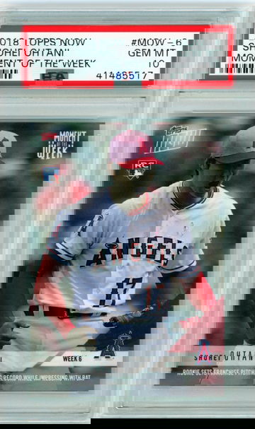 2018 Topps Now #MOW-6 Shohei Ohtani Moment of the Week PSA 10 GEM MINT!