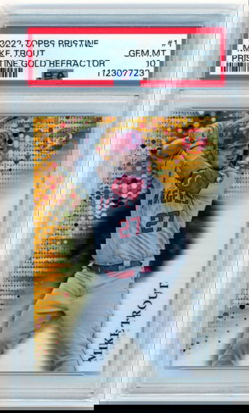 2022 Topps Pristine #1 Mike Trout Pristine-Gold Refractor PSA 10 GEM MINT!