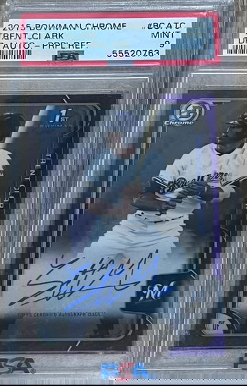 trent clark prple ref 2015 bowman chrome