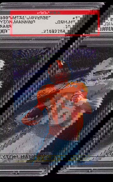 1998 Metal Universe Quasars Peyton Manning ROOKIE #1 PSA 10 GEM MINT 