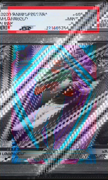 2020 Panini Spectra Neon Pink Sam Darnold #65 /25 PSA 9
