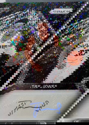 RC 2020 Panini Prizm TRE JONES Fast Break Rookie Auto Black Prizm 1/1 PSA 9