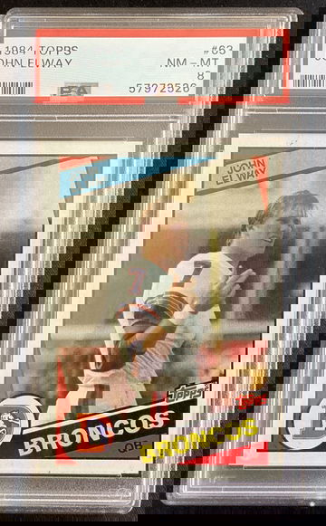 1984 Topps John Elway Rookie Card PSA 8