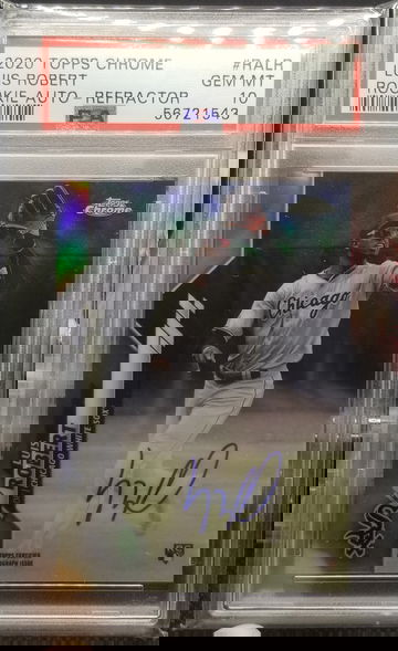 2020 Topps Chrome Refractor Rookie Auto PSA 10 Luis Robert /499
