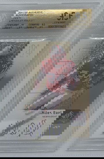 2011 SP Authentic Rookie Auto Niles Paul #11/15 GOLD