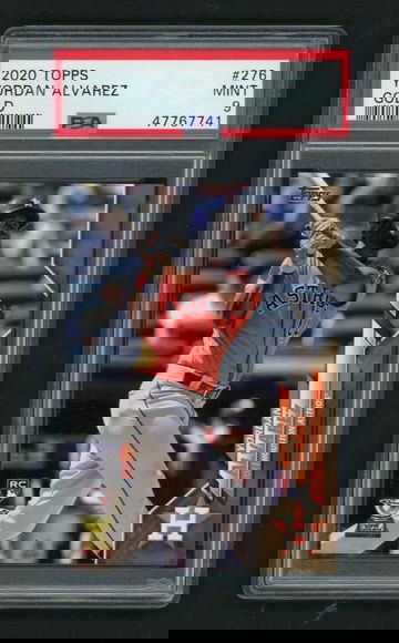 2020 Topps Series 1 Gold Yordan Alvarez #276 RC /2020 PSA 9