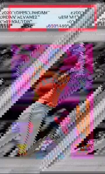 2020 Topps Chrome YORDAN ALVAREZ Pink Refractor #200 PSA 10 Gem Mint 