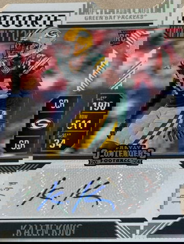 Kalen King 2024 Contenders Football RC #197 Rookie Ticket Auto /34 Die Cut