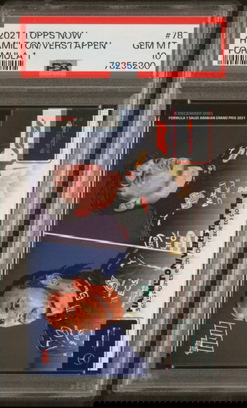 MAX VERSTAPPEN LEWIS HAMILTON 2021 TOPPS NOW 078 FORMULA 1 F1 GEM MINT PSA 10