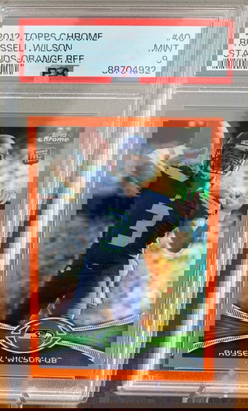 2012 Topps Chrome Russell Wilson Orange Refractor RC PSA 9 Mint